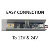 Minikytkin + Himmennin - Profiloiduille LED-Nauhoille - 12/24V.