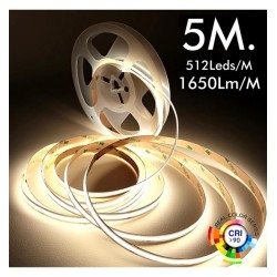 24V 15W/M LED-nauha COB 512 LED/M 5m FLIP CHIP 1650Lm CRI90 IP20