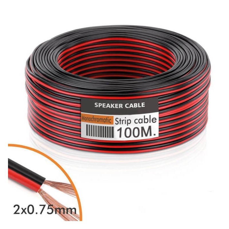 KAIUTINKAAPEL 2x0,75mm Led nauhalle KAIUTINKAAPEL 2x0,75mm Led nauhalle